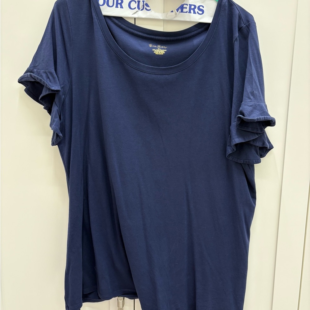 Lilly Pulitzer Navy Short Sleeve Top